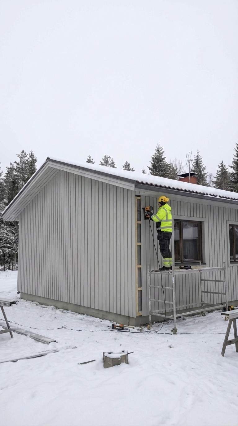 Omakotitalon julkisivuremontti Oulussa